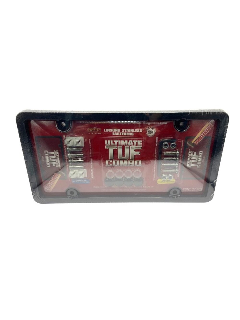 Ultimate Tuf Combo License Plate Frame With Locking Stainless Fasteners 70f